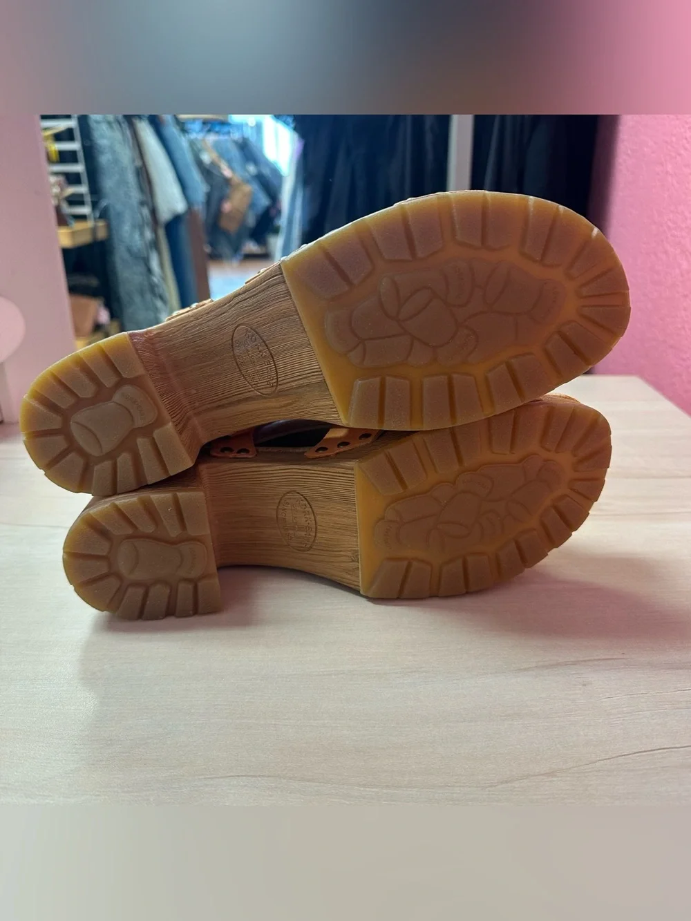 Kork-Ease Orange Leather Crisscross Platform Sandals